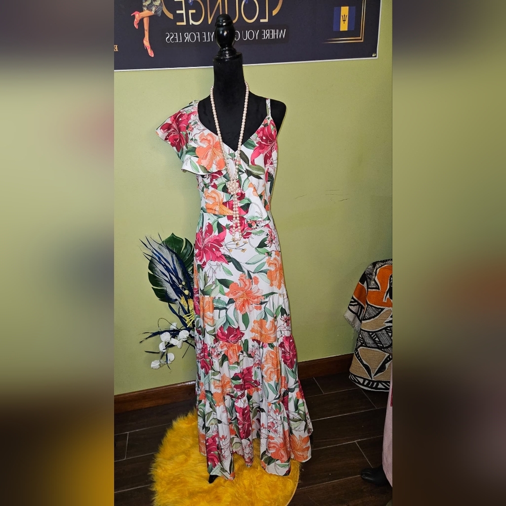 Boston Proper Floral  Maxi Dress